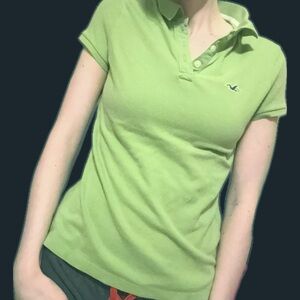 Hollister Vintage Y2K Pastel Green Polo S